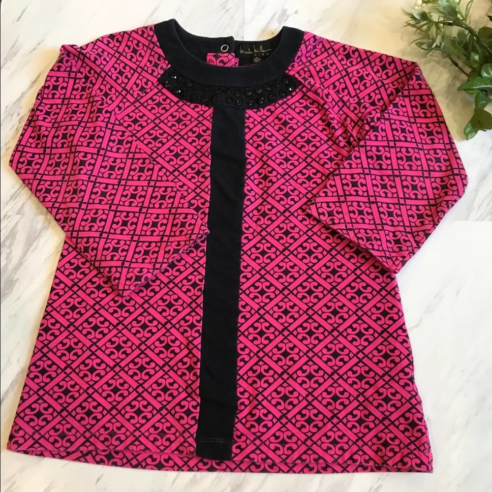 Nicole Miller Kids | Tunic Pink and Black Size 6X - Picture 2 of 7